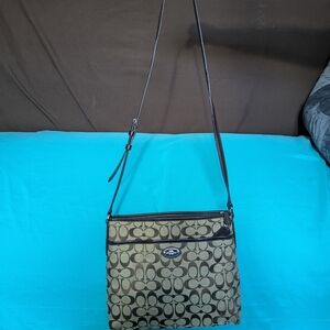Coach Brown and Tan Crossbody Bag